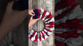 USA Patriotic Bandana Wreath  Shorts  Dollar Tree DIY  Easy DIY  Wreath DIY [upl. by Netsirk]