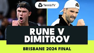 Holger Rune vs Grigor Dimitrov For The Title 🏆  Brisbane Final 2024 Match Highlights [upl. by Rior]