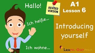 Revised  A1  Lesson 6  sich vorstellen  introducing yourself in German  Learn German [upl. by Anhaj]