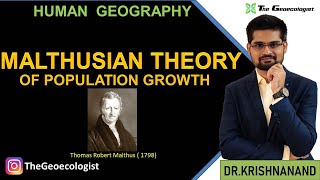 Malthusian Theory of Population Malthusian Theory UPSC [upl. by Memory]