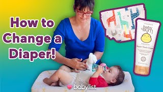 How to Diaper a Baby  Babylist [upl. by Luciano]