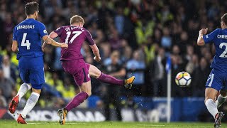 De Bruyne Goal vs Chelsea  Premier League 201718 [upl. by Carlen]