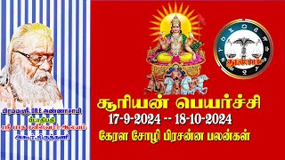 சூரியன் பெயர்ச்சி கேரள சோழி பிரசன்ன பலன்கள்1792024 TO18102024 ThulamRasi  Maayan mayam [upl. by Hauser408]