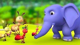 The Elephant amp Ant 3D Animated Hindi Moral Stories for Kids  घमंडी हाथी और चींटी हिन्दी कहानी Tales [upl. by Amann]