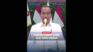 REAKSI JOKOWI Sapa Wakil Presiden Terpilih Sempat Diam Sejenak  Mas Gibran Rakabuming news [upl. by Enytnoel]