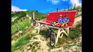 MTB Langhe  Tour del dolcetto dAlba e tappa presso la Panchina Gigante [upl. by Marciano]