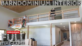 Full Interior Barndominium TimeLapse Home Build [upl. by Enelyak604]