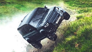 Land Rover Defender JUMPING and STUNTS Demonstration [upl. by Ilil215]