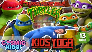 Teenage Mutant Ninja Turtles Mutant Mayhem  Cosmic Kids Yoga Adventure [upl. by Yenrab]