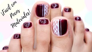 ❤ Uñas decoradas en color rojo Sencillas  😍 Colaboración con Modelones [upl. by Mathilda470]