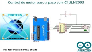 SIMULACIÓN 51 PROTEUS ARDUINO Control de motor Paso a Paso con ULN20023 [upl. by Drida731]