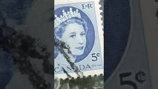 1962 postage stampsCanada 5 Cents Queen Elizabeth II stampsrarestampscollections [upl. by Leirol441]