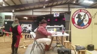 Mayor Paul Harpole Bests Sheriff in Cowboy Fast Draw [upl. by Enelrac465]