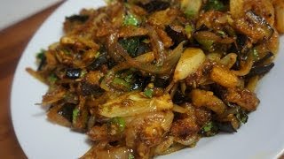 Brinjal Fry Recipe  Eggplant amp Onion Dry Indian Curry [upl. by Llertal]