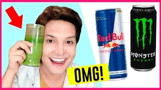 COMO HACER UNA BEBIDA ENERGÉTICA NATURAL FÁCIL Y RÁPIDO  DIY  RED BULL MONSTER  AndyZaturno [upl. by Belanger145]