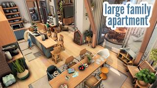 large family apartment  6 Sims \\ The Sims 4 CC speed build [upl. by Akapol]