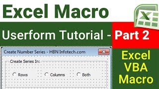 Excel vba Userform tutorial  How to create number series using Userform Part 2 [upl. by Pollerd]