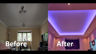 Fibre Optic Star and RGB LED Ceiling DIY Build [upl. by Annabal]