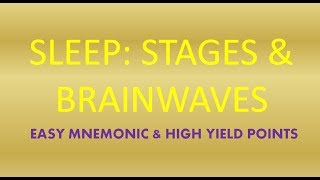 Sleep Stages amp Brainwaves  Easy Mnemonic amp High Yield Points [upl. by Aiynat]