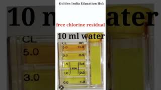 orthotolidine test  free chlorine residual nursing mbbs neet [upl. by Attenra479]