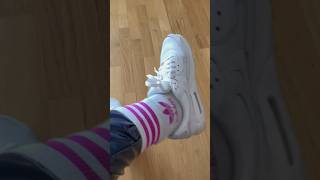 ASMR Take off Nike Air Max 90 with pink Adidas socks and Latex Pant [upl. by Helaine]