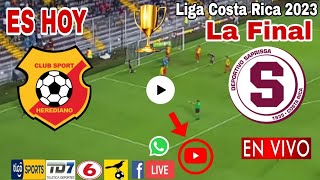 Herediano vs Saprissa en vivo donde ver a que hora juega Herediano vs Saprissa La Final 2023 [upl. by Ynes]