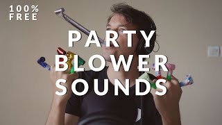 Party Blower Sound Effect  RoyaltyFree Sound Effects [upl. by Conlon]