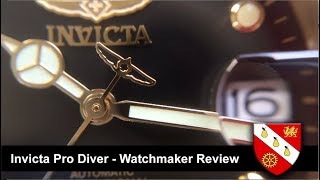 Invicta Pro Diver  Watchmaker Review [upl. by Nnylylloh]