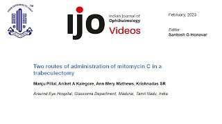 Two routes of administration of mitomycin C in a trabeculectomy [upl. by Tressa]