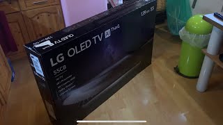 LG OLED TV AI ThinQ 55C8 OLED55C8PLA 55quot LG OLED AI TV  C8 unboxing and instruction [upl. by Luaped]