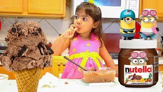 Kids Recipes Nutella Ice Cream Fun For Kids  ZMTW [upl. by Severson]