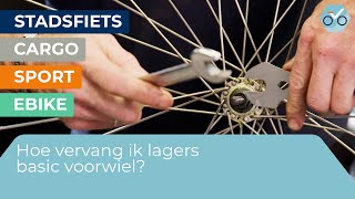 Hoe vervang ik lagers in een basic voorwiel 280 [upl. by Ahsaercal]