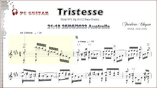 Chopin Tristesse guitar [upl. by Issy]