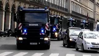 Massive Money Transfer Police Motorcycles Escort Bank Vehicles [upl. by Yelac]