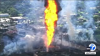 Explosion rocks liquid natural gas pipeline in Texas [upl. by Eldreda]