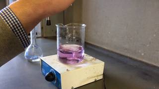 Chemical experiment Complex titration with EDTA [upl. by Ehsom]