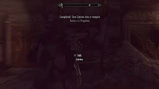 Skyrim  Turn Cairine into a Vampire [upl. by Eidac]