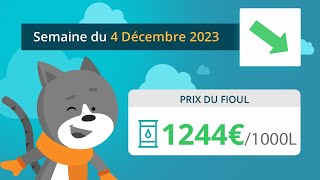 Prix ​​du fioul domestique  semaine du 4 Décembre 2023 [upl. by Fayre]