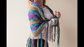 How to Crochet an Oversized Crochet Shawl [upl. by Nitsirc459]