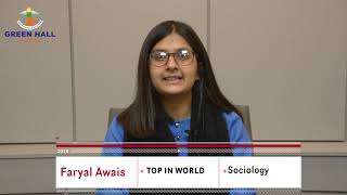 Faryal Awaisquot Distinction quotTop in Worldquot in Olevels Sociology CAIE 2018 [upl. by Attem]