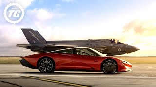 FULL FILM McLaren Speedtail vs F35 Fighter Jet  Top Gear [upl. by Auqenwahs]