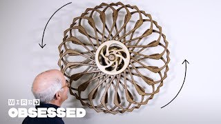 How This Guy Builds Mesmerizing Kinetic Sculptures  Obsessed  WIRED [upl. by Nolyaw]