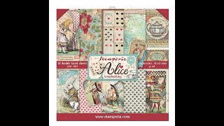 New Stamperia ALICE Beautiful 10 doublesided 12x12quot scrap booking pad [upl. by Anikas]