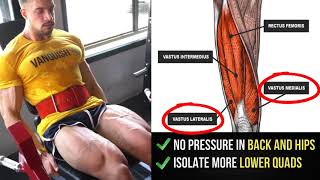 4 BEST EXERCICES TO BUILD BIG QUADRICEPS  NO BARBELL SQUAT TO AVOID INJURIES [upl. by Lowenstern904]