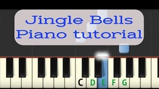 Easy Piano Tutorial Jingle Bells with free sheet music [upl. by Nyllek]