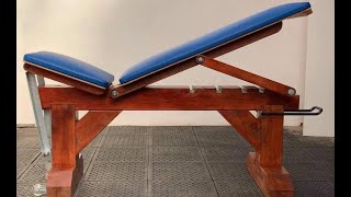 DIY Adjustable Wooden Gym Bench  full instructional step by step process [upl. by Kinom]