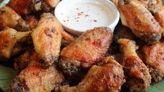 Garlic Parm Hot Wings  OvenFried Chicken Wings with Spicy Garlic Parmesan Crust Recipe [upl. by Araldo767]