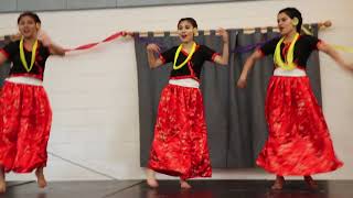 Girls group dance in Nepali mashup Old Nepali movie songs Sanskritik Sanjh 2018 [upl. by Inaffyt]