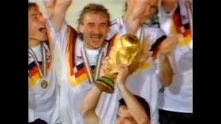 WMFinale 1990 Deutschland  Argentinien ARD 08071990 mit Nachberichten vom 09071990 [upl. by Ayekram]