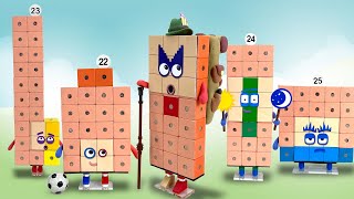 DIY Numberblocks Toys 21 to 25  Magnetic Cubes Poseable Figures  Keiths Toy Box [upl. by Cross]